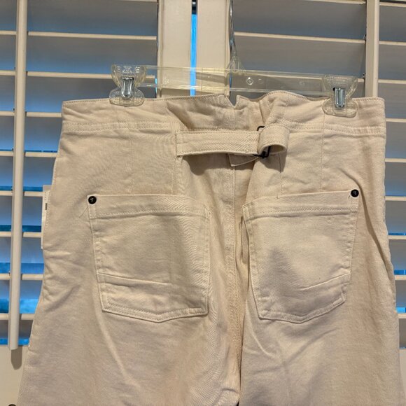 Anthropologie Wide-Leg Ivory Pilcro Trousers - Picture 5 of 5